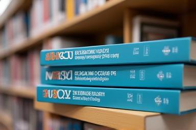 Libros de preparación para los exámenes de Cambridge (FCE, CAE, CPE) en una biblioteca.